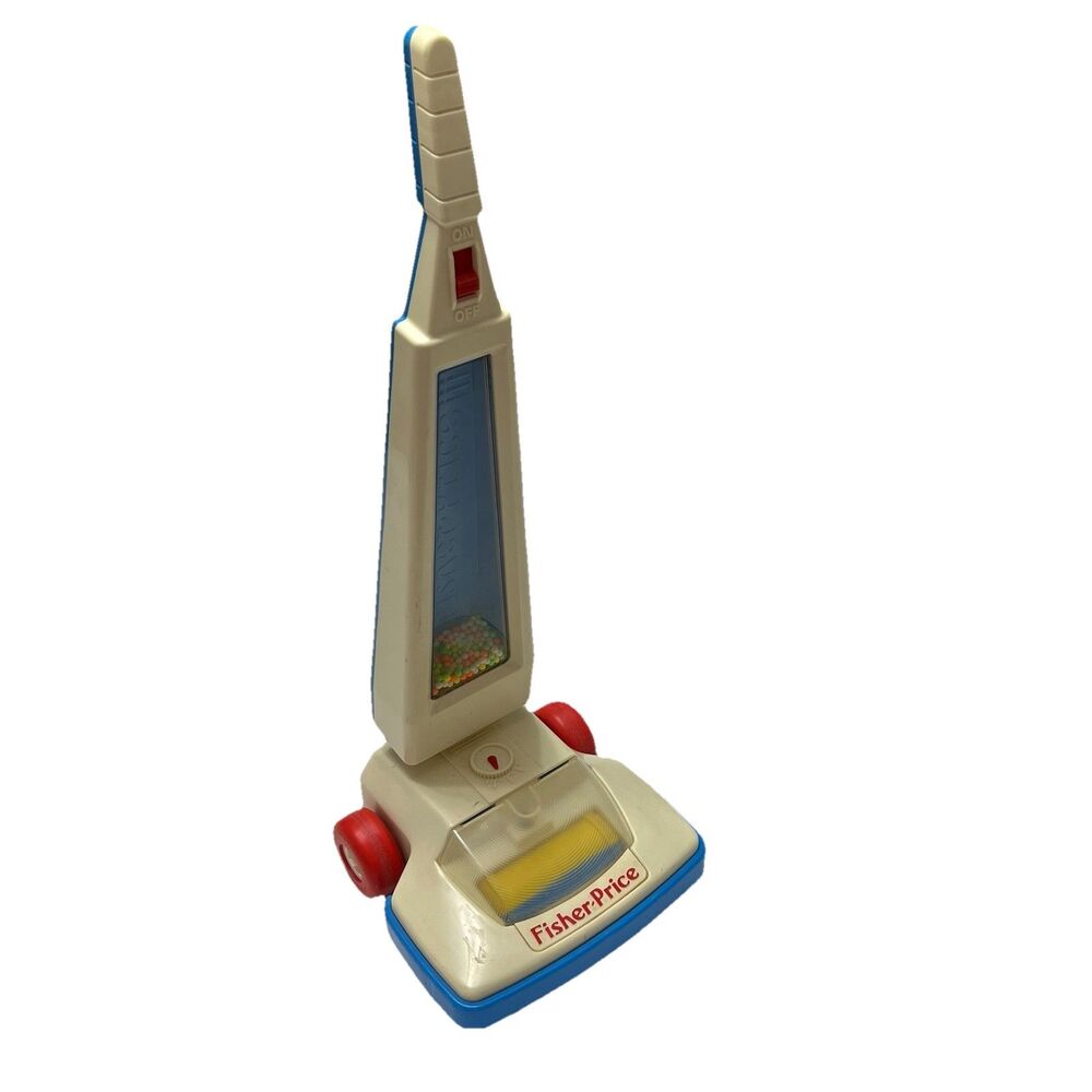 Fisher-Price Vintage 1986  "Magic Vac" Vacuum Cleaner #2007 Popping Push Toy